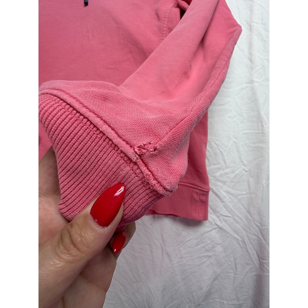 Vineyard Vines Womens Pink 1/4 Zip Cotton Pullover Sweatshirt Golf Crest Size M - Picture 5 of 8